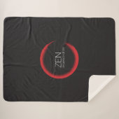 Red Zen Sherpa Blanket Sherpadecke (Vorderseite (Horizontal))