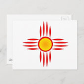 Red Zia Sun God Postkarte (Vorne/Hinten)