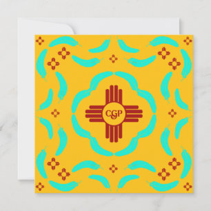 Red Zia Symbols New Mexico Türkis Feathers