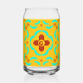 Red Zia Symbols New Mexico Türkis Feathers Dosenglas (Vorderseite)