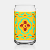 Red Zia Symbols New Mexico Türkis Feathers Dosenglas (Rückseite)