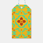 Red Zia Symbols New Mexico Türkis Feathers Geschenkanhänger (Vorderseite)