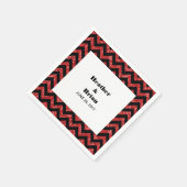 Red Zickzack Glitzer Paper Napkins Serviette (Ecke)