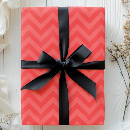 Red Zickzack Zigzag Geschenkpapier