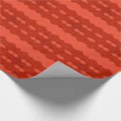 Red Zig Zags Design Geschenkpapier (Ecke)