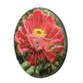 Red Zinnia Dart Board Dartscheibe (Vorderseite rechts)