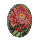 Red Zinnia Dart Board Dartscheibe (Vorderseite Links)