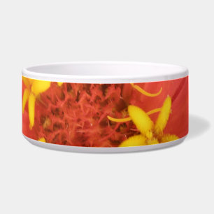 Red Zinnia Macro Dog Bowl Napf