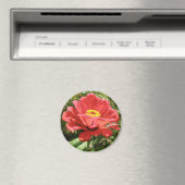 Red Zinnia Magnet (In Situ (Geschirrspüler))