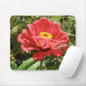 Red Zinnia Mousepad (Mit Mouse)