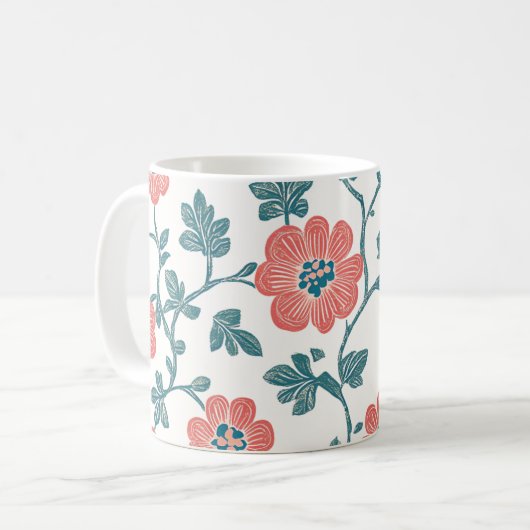 Red Zinnias Kaffeetasse (Vorderseite Links)