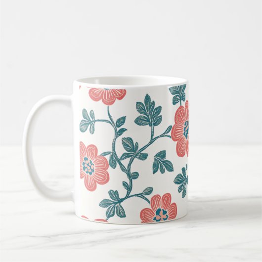 Red Zinnias Kaffeetasse (Links)
