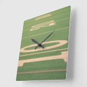 Red Zone Football Wall Clock Quadratische Wanduhr (Winkel)