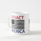 REDACT AMERICA T-Shirt Kaffeetasse (Vorderseite Links)