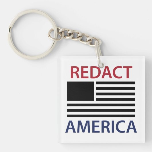 REDACT AMERICA T-Shirt Schlüsselanhänger (Vorderseite)