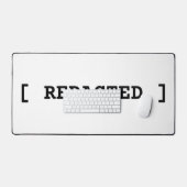 [ REDACTED ] Large Minimalist Typographic Desk Mat Schreibtischunterlage (Tastatur & Maus)