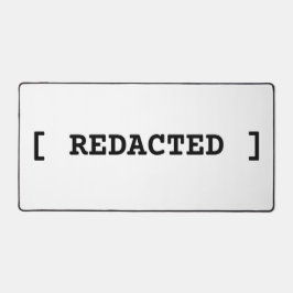 [ REDACTED ] Large Minimalist Typographic Desk Mat Schreibtischunterlage