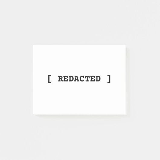 [ REDACTED ] Minimalist Professional Post-it Notes Klebezettel (Vorderseite)