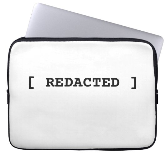 [ REDACTED ] Minimalist Typographic Professional  Laptopschutzhülle (Vorderseite)