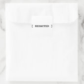 [ REDACTED ] Minimalist Typographic Secret Sticker (Tasche)