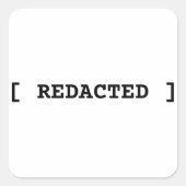 [ REDACTED ] Minimalist Typographic Secret Sticker (Vorderseite)