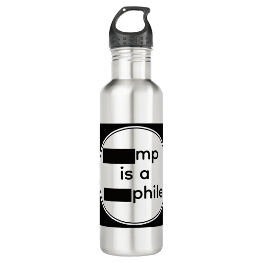 Redacted Water Bottle Edelstahlflasche (Vorderseite)