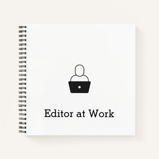 Redakteur im Arbeitsbuch Notizblock (Vorderseite)