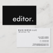 Redakteur. Visitenkarte (Vorne/Hinten)