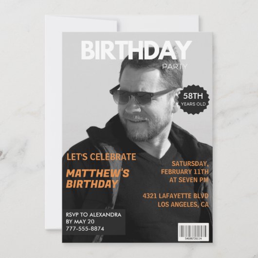 Redaktion des Schwarz-Weiß-Magazins 58. Einladung (Vorderseite)