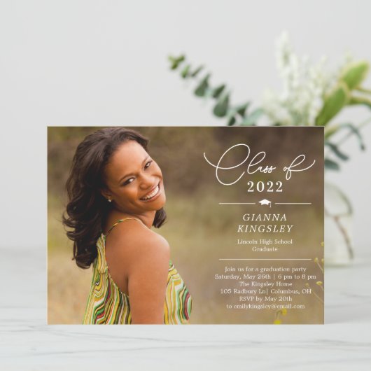 Redaktion Stil Abschluss Ankündigung Einladung (Stehend Vorderseite)