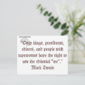 Redaktion "Wir" Postkarte (Stehend Vorderseite)