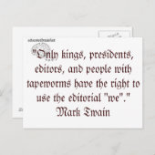 Redaktion "Wir" Postkarte (Vorne/Hinten)