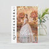 Redaktion Zeitschrift Cover quinceanera Save the D Einladung (Stehend Vorderseite)