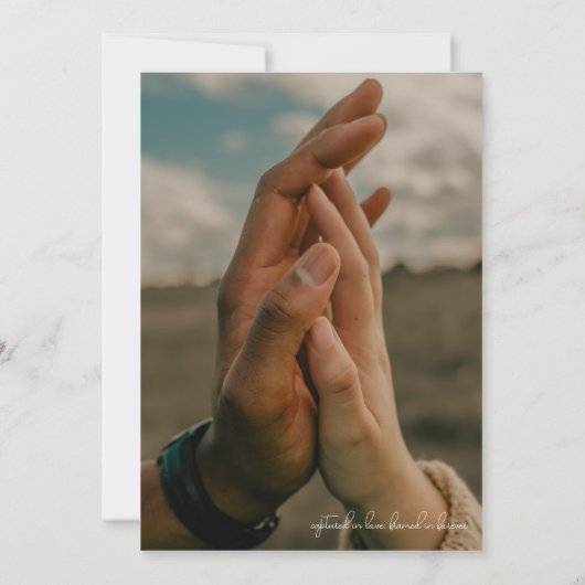 Redaktion Zeitschrift Cover Wedding Save the Date Einladung (Rückseite)