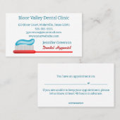 Redaktionell bearbeitbare zahnärztliche hygienisch visitenkarte (Vorne/Hinten)