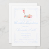 Redaktionell gestaltbare Bridal Luncheon/Dusche Ei Einladung (Vorne/Hinten)