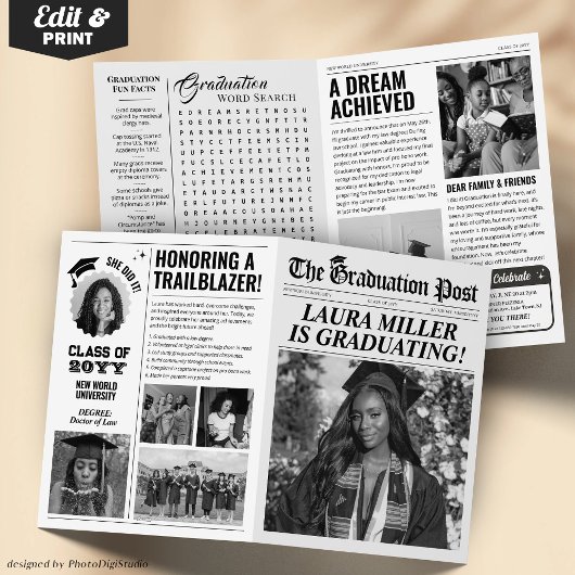 Redaktionelle Abschluss Zeitung Einladung