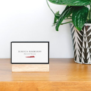 Redaktionelle Dienste - Black Border Business Card Visitenkarte