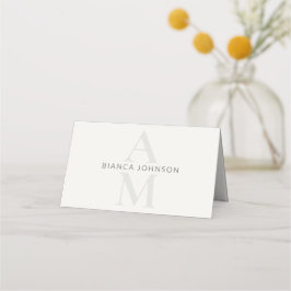 Redaktionelle Hochzeitsanfangsbuchstaben Platzkarte