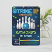 Redaktioneller Bowling Einladung (Stehend Vorderseite)