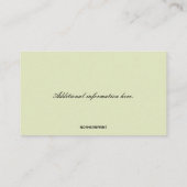 Redaktioneller Ringe und Blume Visitenkarte (Rückseite)