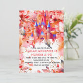 Redaktioneller Vier je eine Prinzessin 4. Geburtst Einladung (Stehend Vorderseite)