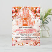 Redaktioneller Vier je eine Prinzessin 4. Geburtst Einladung (Stehend Vorderseite)