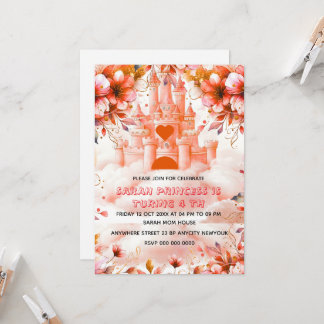 Redaktioneller Vier je eine Prinzessin 4. Geburtst Einladung