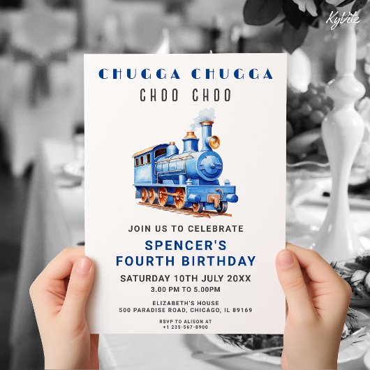 Redaktioneller Zug - Geburtstag Einladung Zug Erle