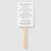 Redaktionelles Foto Modernes Hochzeitsprogramm Fächer (Rückseite)