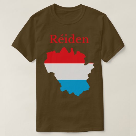 Redange Canton Map Luxembourg T-Shirt (Design vorne)