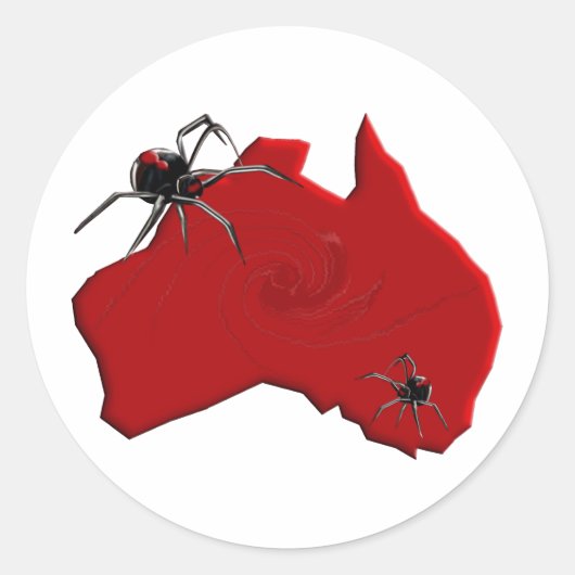 Redback Spider Australia Runder Aufkleber (Vorderseite)