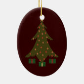 redBG, quiltedTreeSolo Keramikornament (Hinten)