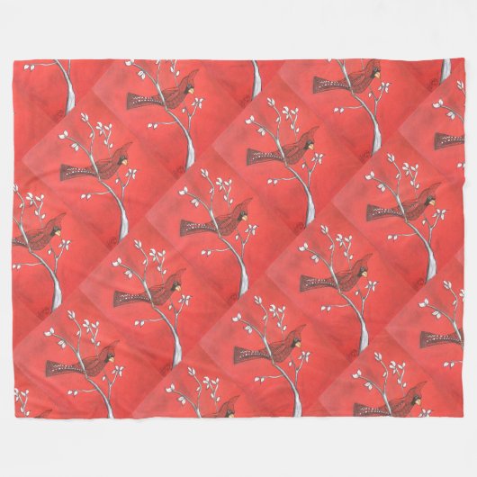 Redbird Rhapsody Fleecedecke (Vorderseite (Horizontal))